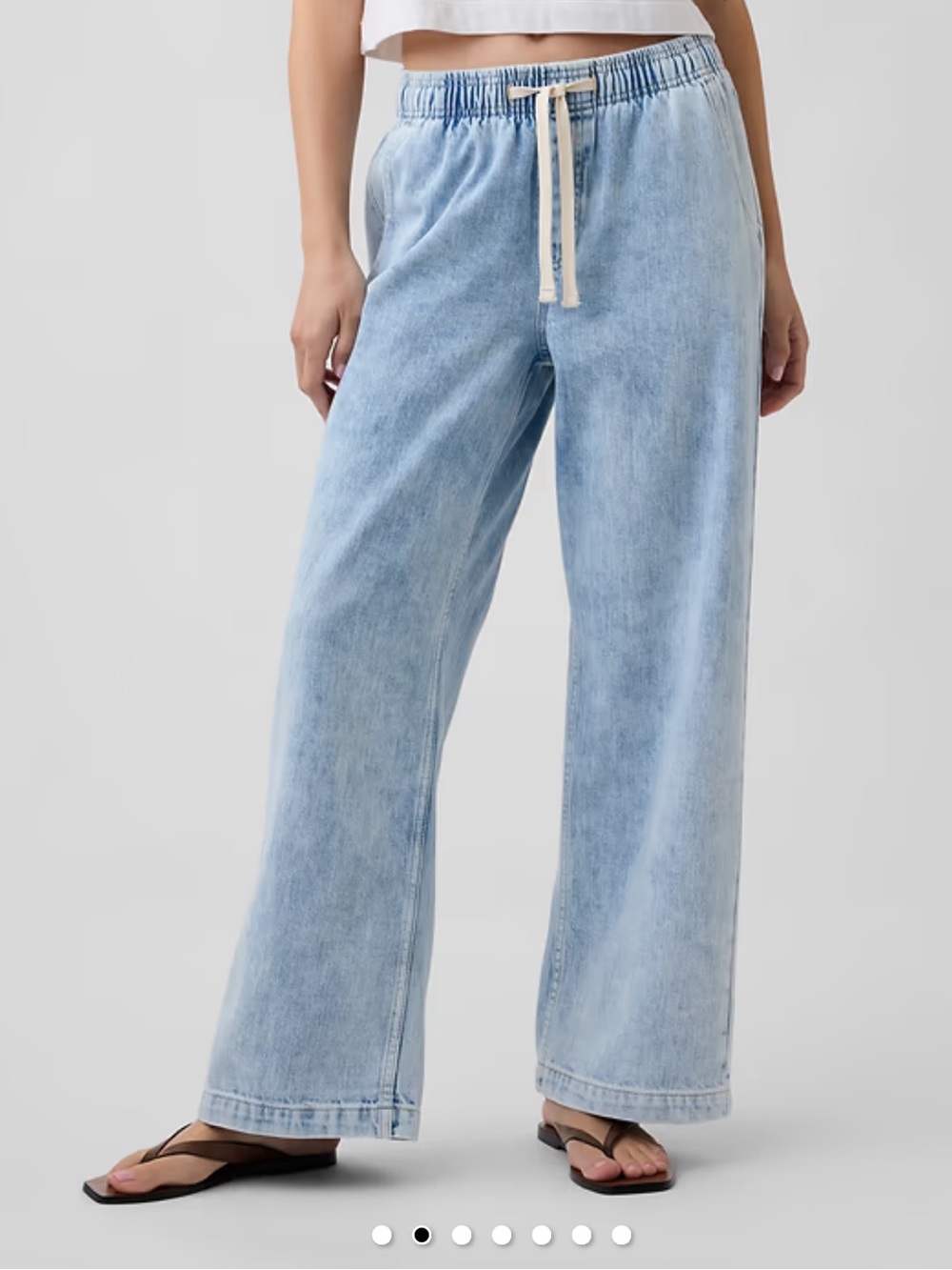 NWT Gap Factory Wide Leg Pull On Elastic Waist Jean Women’s XL
